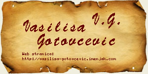 Vasilisa Gotovčević vizit kartica